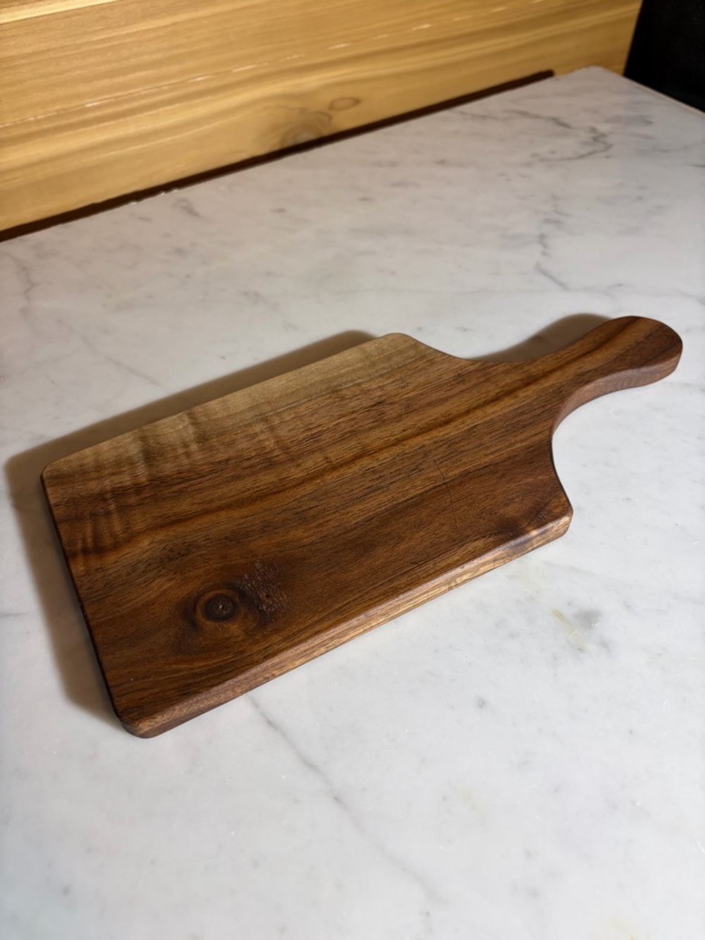 Handmade Black Walnut Paddle Cutting/Serving Board